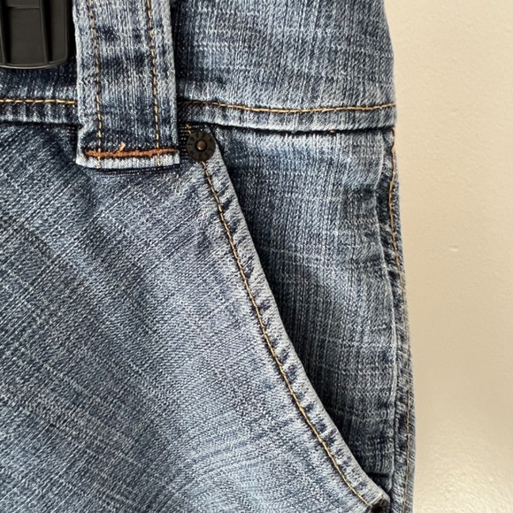 VTG Gap Stonewash Denim Stretch Mini Skirt Sz 8 - Picture 3 of 7